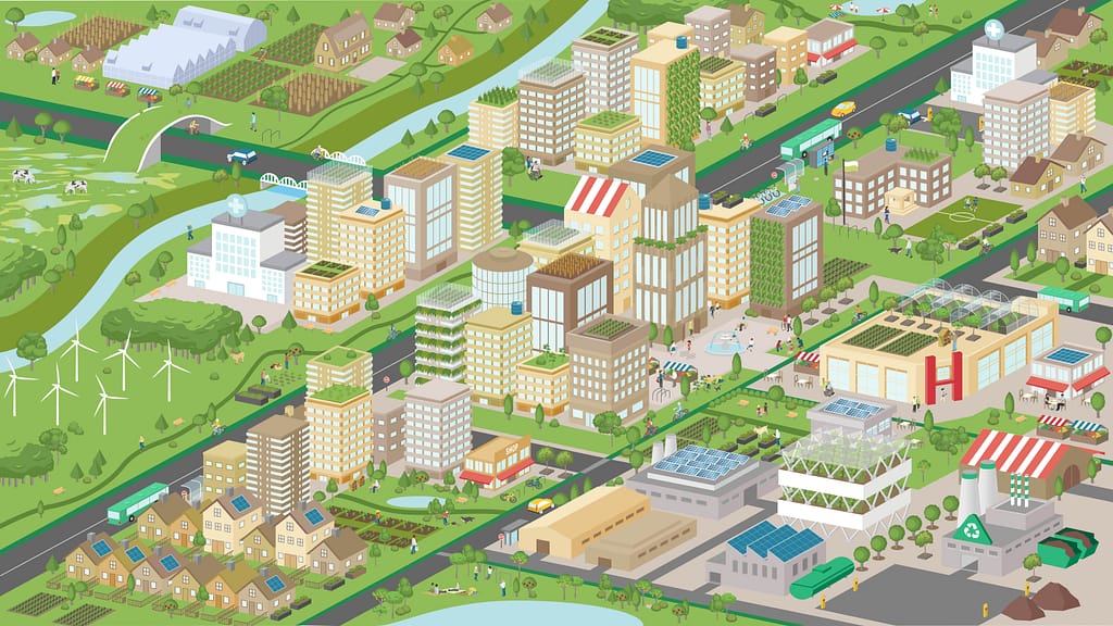 As we envision a future city that harmoniously connects our planet, communities, and resources, we recognize that cities and the built environment hold immense potential for driving systemic change. 